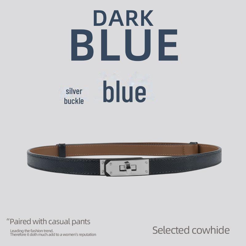 Vintage Stil Echtes Leder Damen Skinny Taillengürtel zur Kleiderdekoration