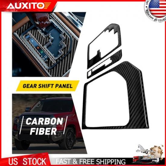 For Toyota Tundra 2014- Carbon Fiber Sticker Gear Shifter Panel Cover Trim