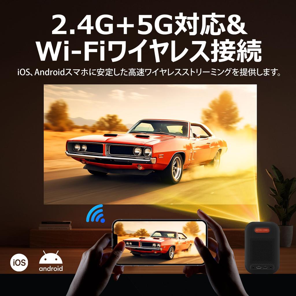 ASTON CONEX Smart Projector for Home Use with Google Full Short Automatic Obstacle Automatic Keystone and Automatic Focus Achieve a Large Screen Even