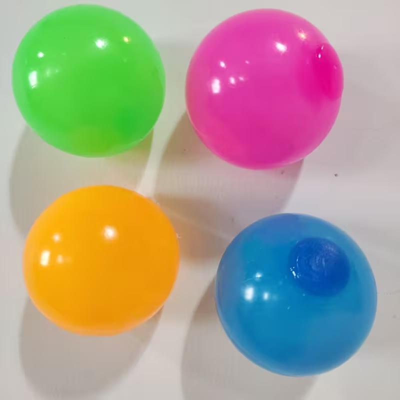 Glow-In-The-Dark Sticky Ceiling Balls 5/10Pcs Sticky Glows Balls Fidget Toys Stress Relief Sensory Toys Wall & Ceiling Decor