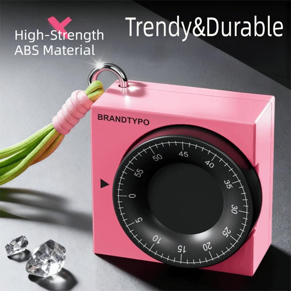 Magnetic Timer Manual Countdown Kitchen Timer Portable Mechanical Alarm Clock for Time Management