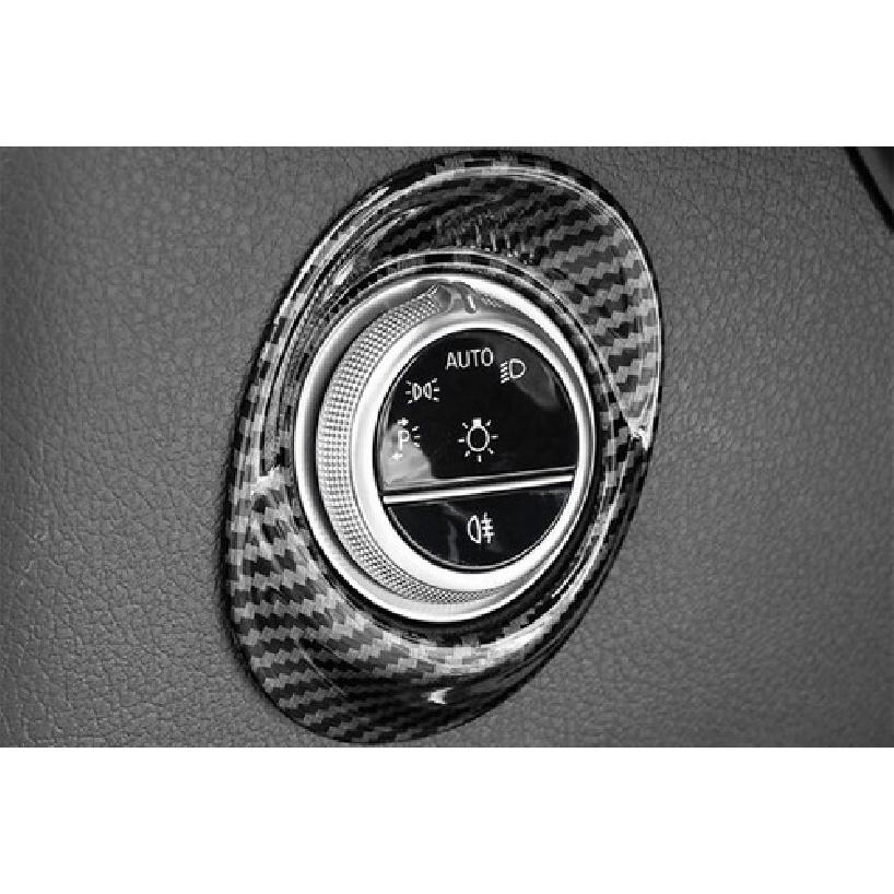 ABS Carbon Fiber Function Control Button Frame Trim For Benz C-Class -