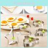 Enhanced Stainless Steel Egg Mold Set Heart Star Shapes For Effortless Egg And Cake Making