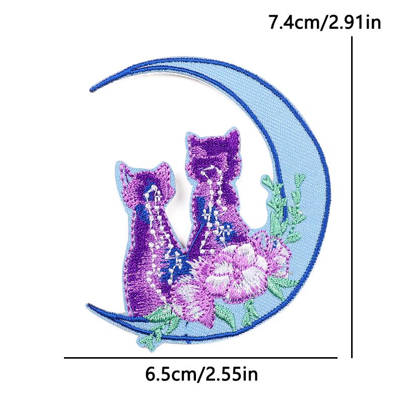 Japanese Cartoon Style Embroidery Patch Iron On Patches For Clothing Stickers Cherry Blossoms Fusible/Sewing Decorate Applique