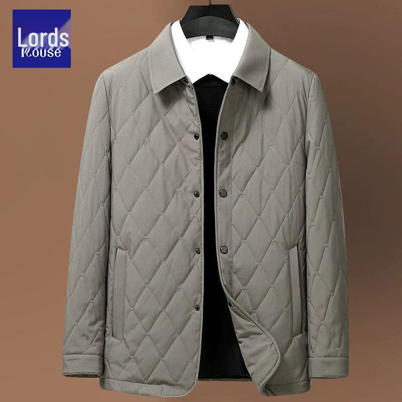 Lords Men's Quilted Lapel Collar Cotton Padded Jacket