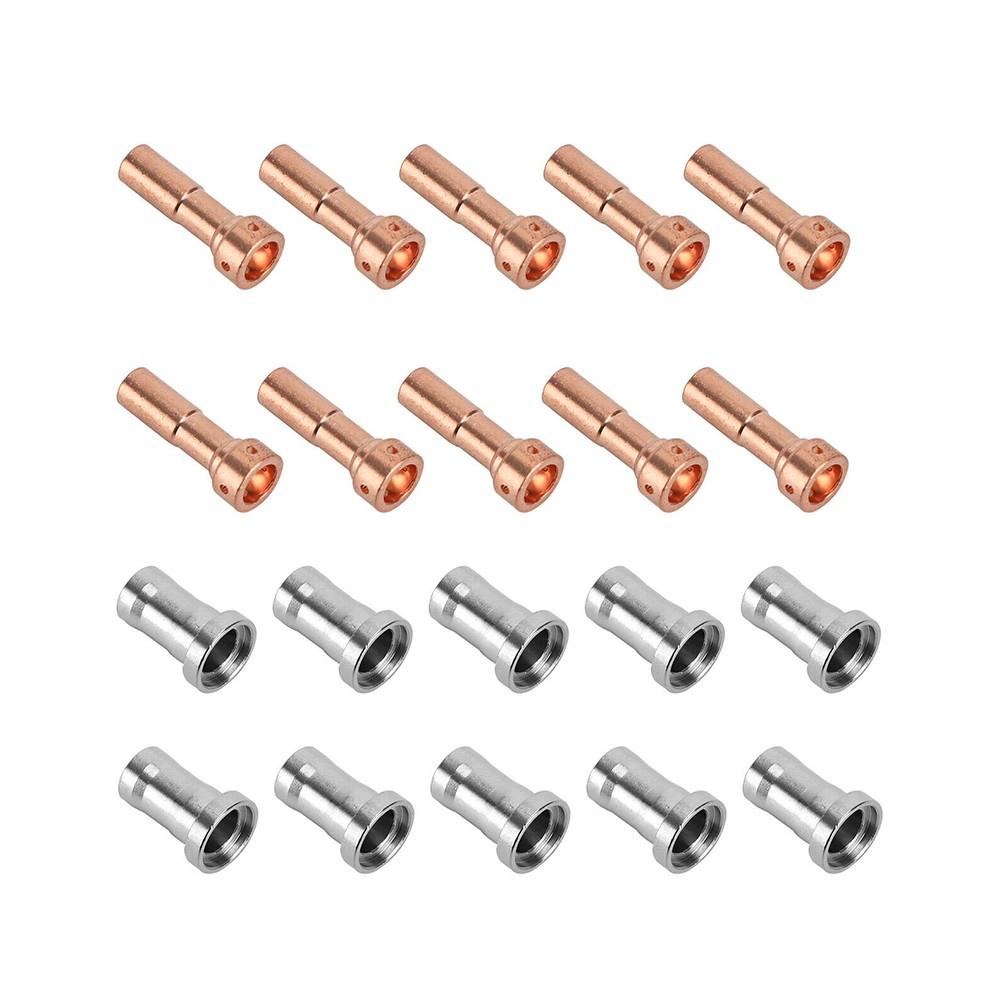 20Pcs Plasma Cutting Consumables Electrode Nozzle Tip-Kit For PT-23 27 Torch