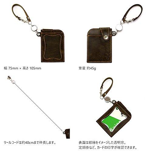 AGILITY affa "Seek" Ausweishülle mit Rolle, IC-Kartenhalter, Hergestellt in Japan, Doppelseitig, Echtes Rindsleder