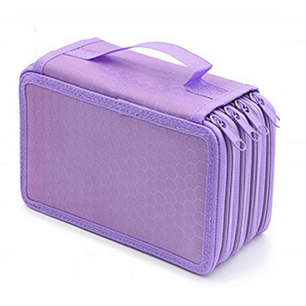 Coloring Four Layer Pen Bag Solid Color Square Sketch Color Lead Fill Stationery Box 72 Hole Pencil Case