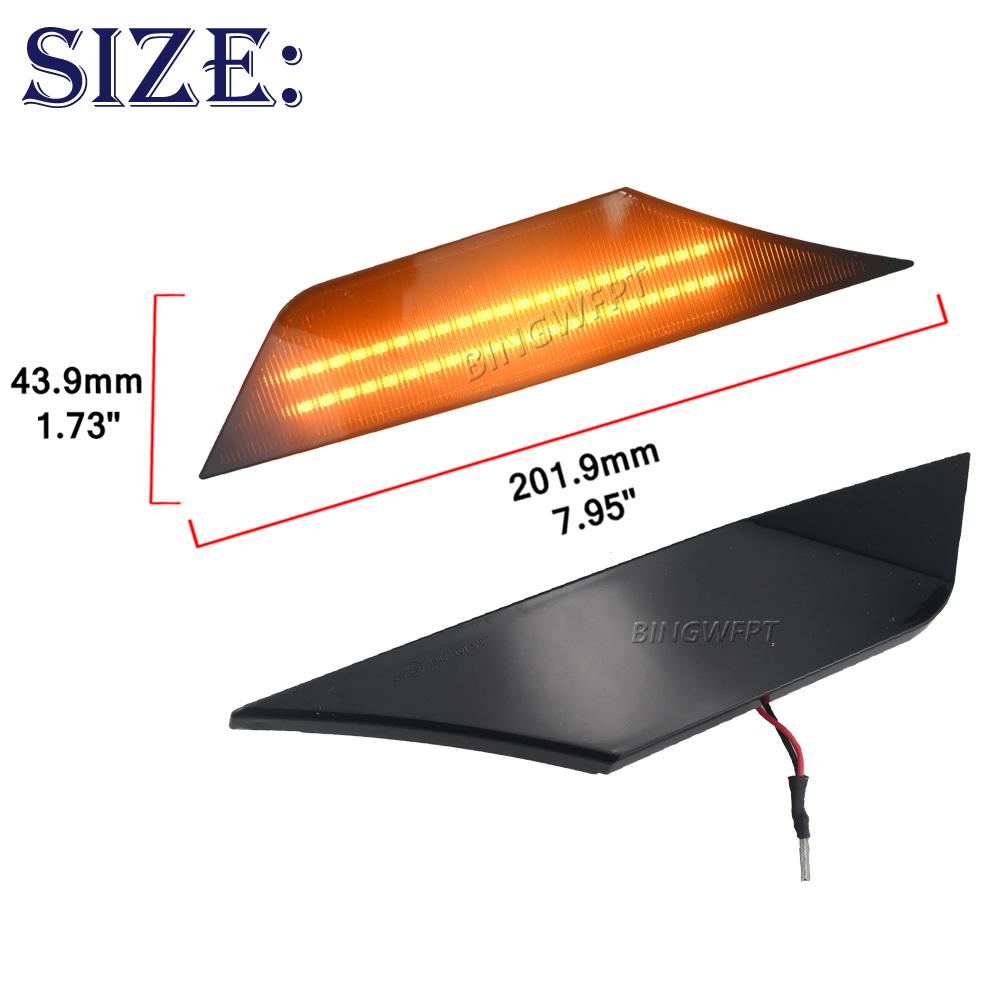 2Pcs Smoked Lens LED Side Marker Car Lights For Honda Civic 2016 2017 2018  34300-TET-H01 Auto Reflector Turn Signal Lights