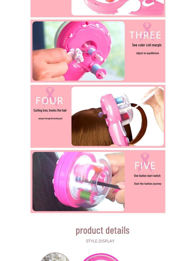 Magic Electric Hair Braider: Three-Strand Braiding Toy for Girls
