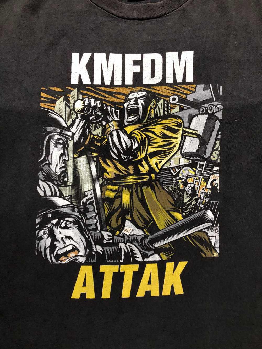 KMFDM Band Attak Gift For Fan Unisex Cotton T-Shirt Full Size S разноцветный