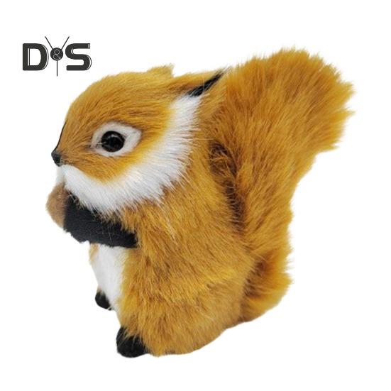 Figurină de veveriță de pluș, simulare realistă, model de veveriță, realistă, blană artificială, animale în miniatură, pentru birou, pentru birou, ornament de decorare