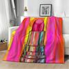 Art P-Pop Art Style Lipstick Beauty Throw Lightweight 240g Flannel Blanket Soft Skin-friendly for Summer Cooling