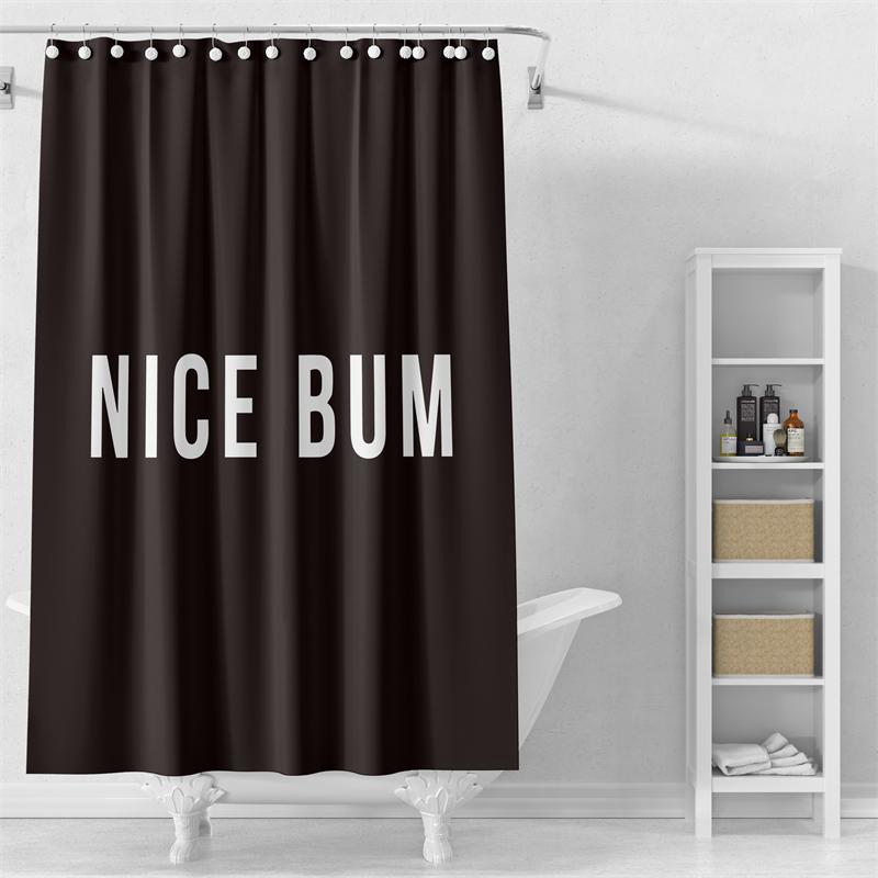 

Gaslight Gatekeep Girlboss Nice Bum Shower Curtain Set With Grommets And Hooks For Bathroom Decor W60H190(CM)-1 Pcs