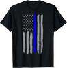 NEW LIMITED! Vintage Thin Blue Line Police Support USA Flag Tee - MADE IN USA