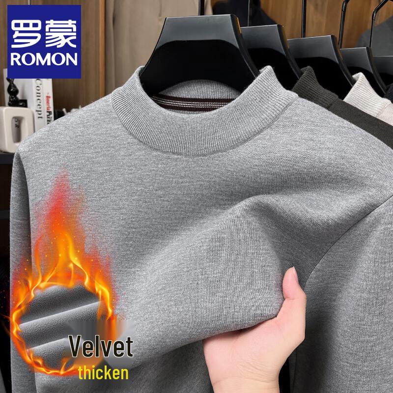 

Romon Men s Fleece-Lined Half-Turtleneck Wool Blend Sweater 3XL