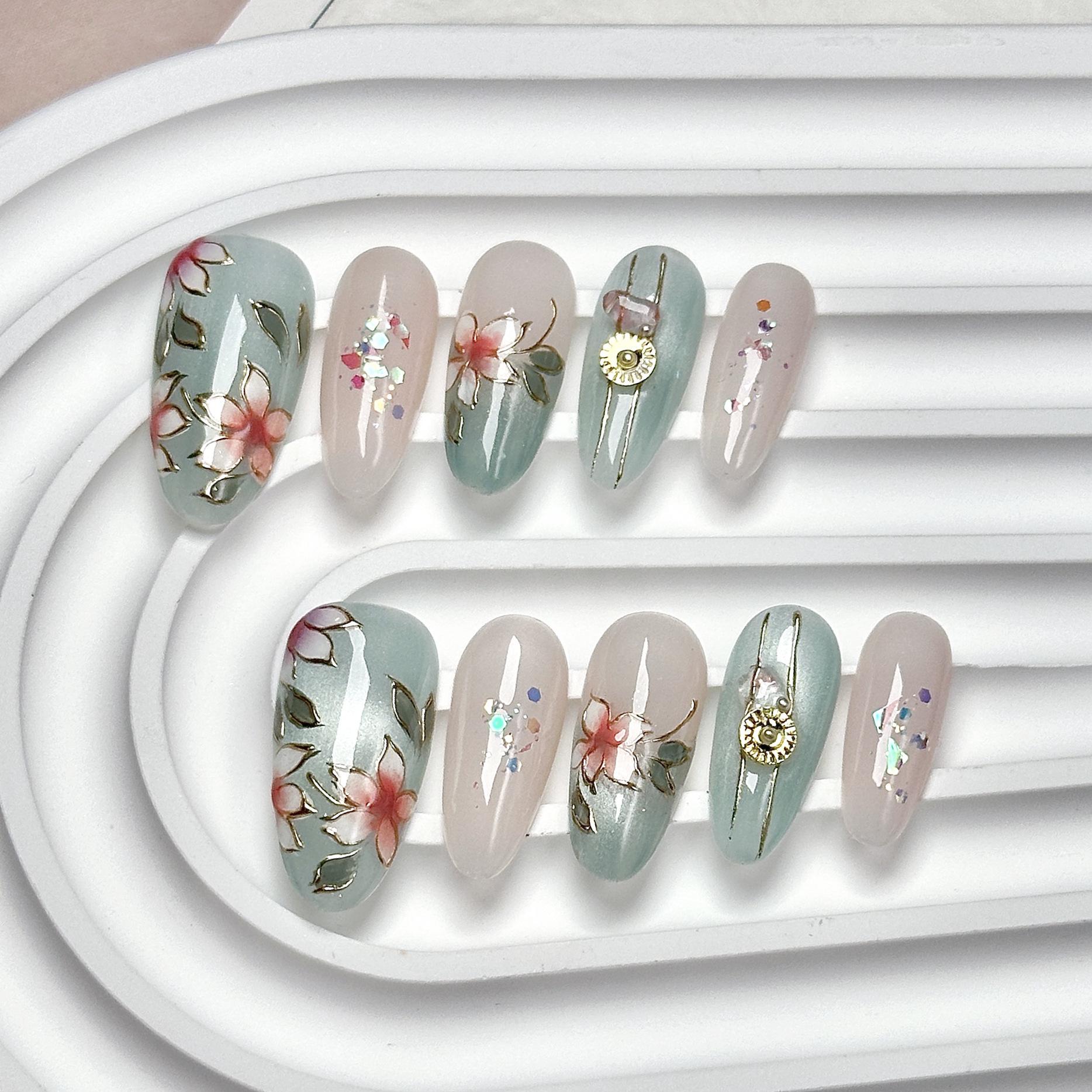 

Высококачественные накладные ногти ручной работы - Бутиковое качество, искусственный нейл-арт