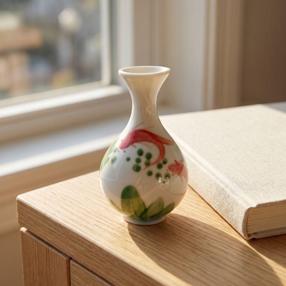 Chinese Style Vase Refrigerator Sticker Magnetic Flower Arrangement Container Refrigerator