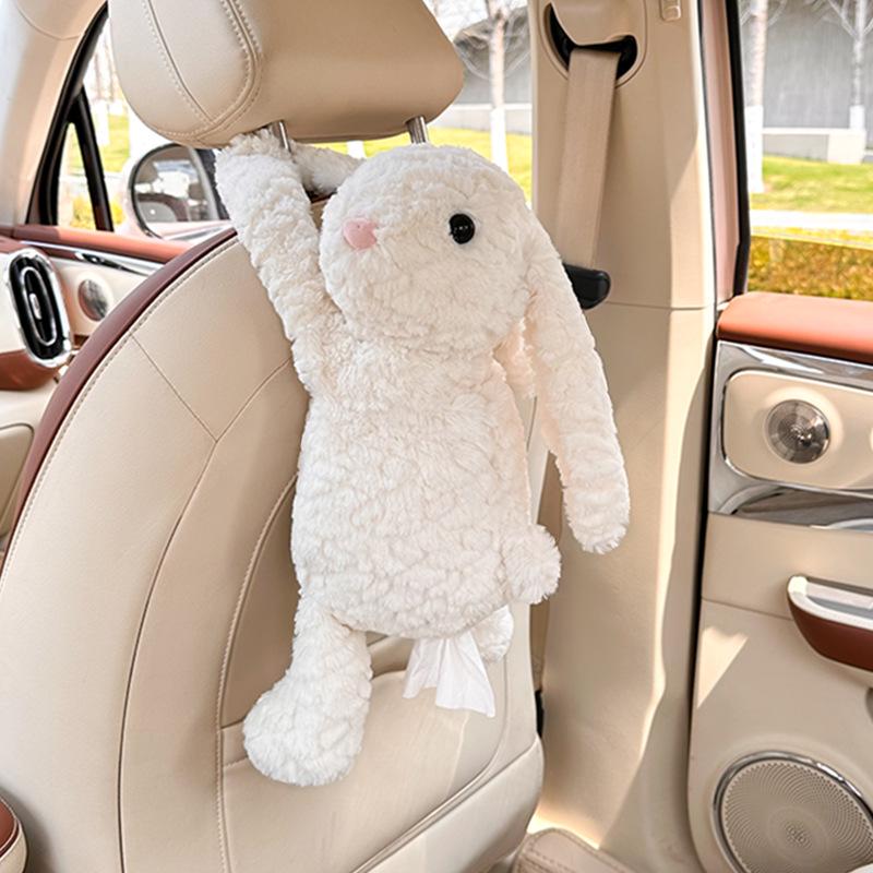 Cute Cartoon Car Hanging Tissue Box - Creative High-End Interior Paper Dispenser