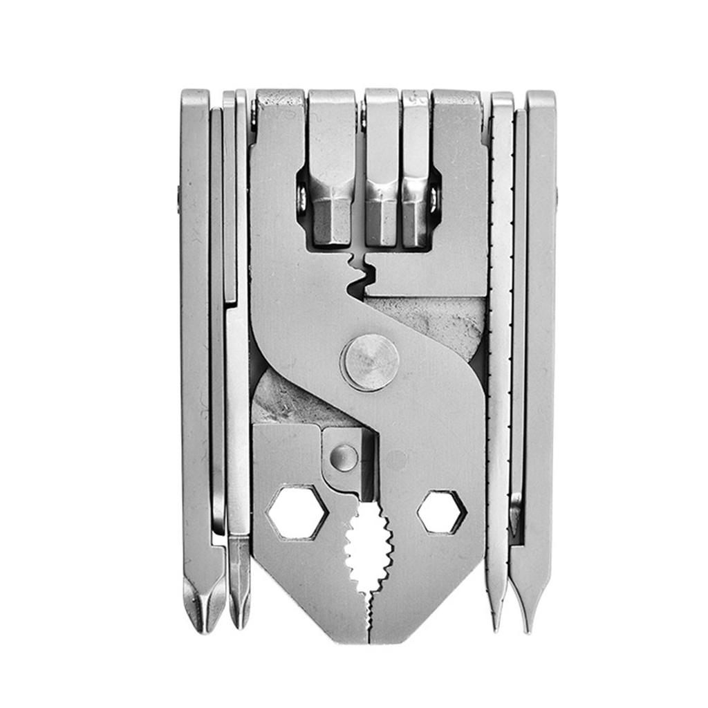 25 in 1 Foldable Pliers Stainless Steel Multifunctional Compact Pliers Screwdriver Multi Tool for Home Outdoor