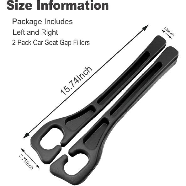 Car Seat Gap Filler, Car Seat Crevice Blocker Stop Things From Dropping, Universal Fit Soft Foam Car Seat Gap Plug To Fill For SUV Truck Sedan