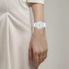 RADO radar TRUE series automatic mechanical movement 30 meters waterproof women's Swiss watch 40mm white dial ceramic case rubber strap R27970109