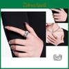 Chic Adjustable Geometric Zirconia Copper Ring For Women Fashionable Versatile Style