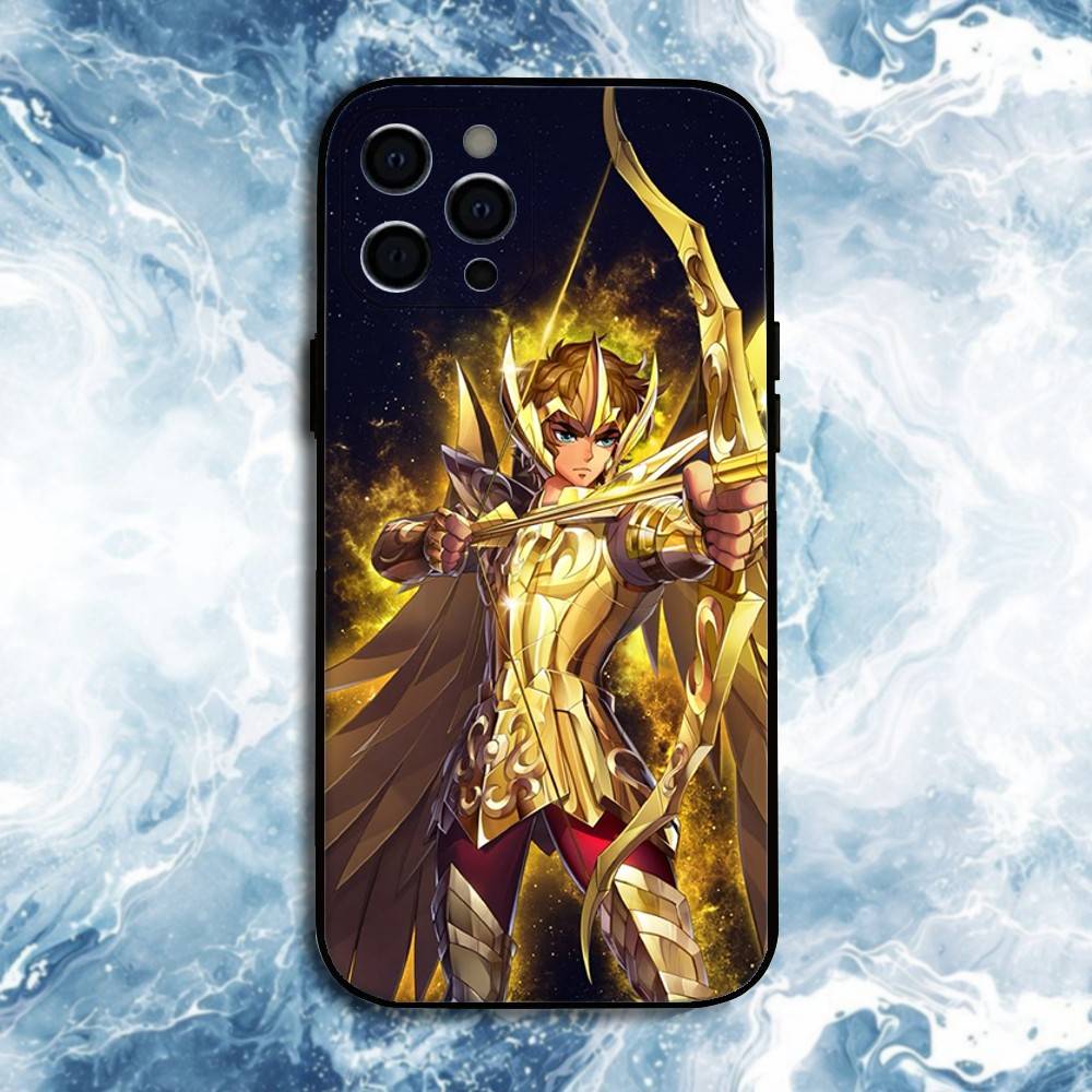 Saint Seiya Knights Of The Zodiac Phone Case For iPhone17,16,15,14,13,12,11 Plus,Pro Max, Soft Silicone Black Cover