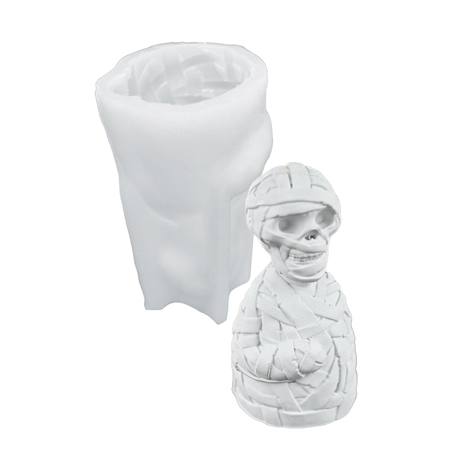 

Антипригарная силиконовая форма для изготовления 3D-свечей на тему Хэллоуина, форма для украшения дома и рабочего стола, форма для изготовления уникальных подарков 4