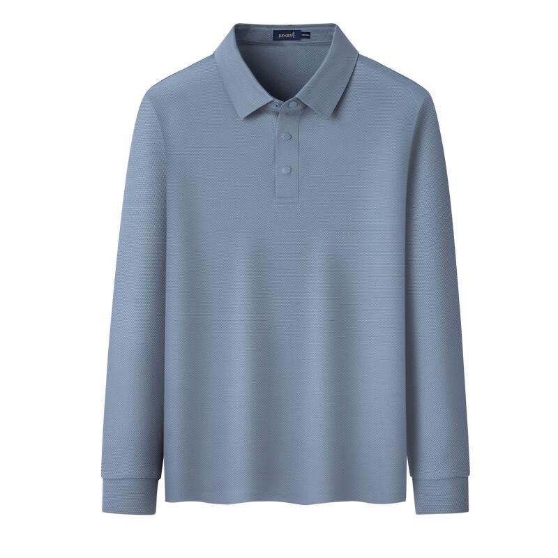 Judger Men's 7A Anti-Bacterial Wrinkle-Resistant Long Sleeve Polo Shirt
