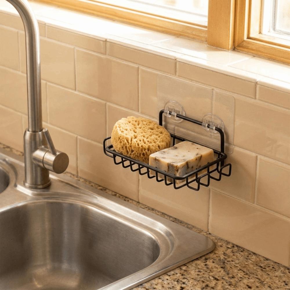 With Hooks Wall Mounted Soap Dish Hollowed-out Shower Storage Basket Soap Holder “Laundry Room