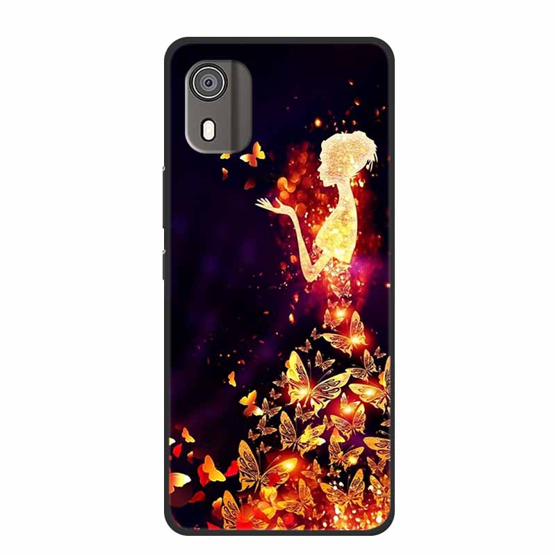 Case For Nokia C02 Luxury Soft Silicone TPU Black Phone Cover for Nokia C02 C 02 NokiaC02 Funda Lovely Shockproof Bumper Coque