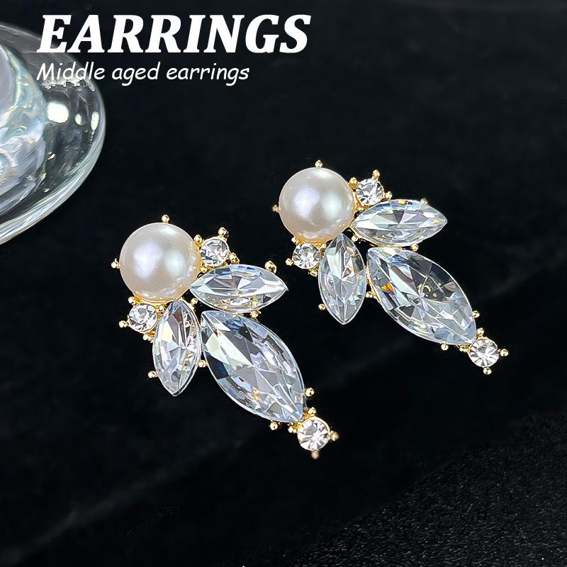 Boucles d'oreilles pendantes Zircon Fleur Colorée pour Femmes, Boucles d'oreilles pendantes Statement pour Fête & Usage Quotidien