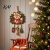 Holiday Party Supplies Christmas Fox Hanging Ornament, Wooden Cute Pendant with Glove Bell Tree Festive Decoration Charms, for Door Mantel Tree,