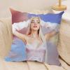 Singer KKenia OS Pink Aura Cushion Cover Silky Short Plush Invisible Zipper Dustproof Sofa Pillow Case for Home Decor
