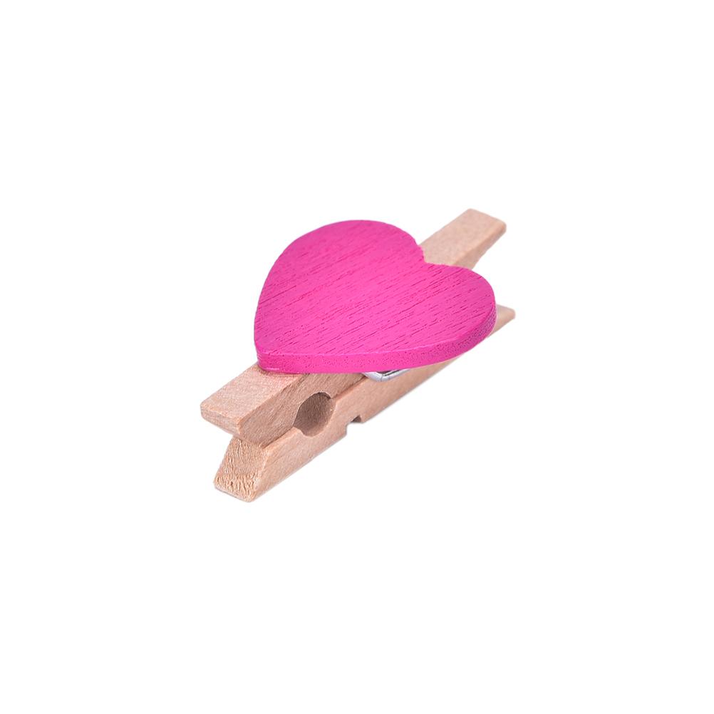 Clothespin Office Supplies Craft Clips DIY Clothes Paper Peg Clothespin Colored Mini Love Heart Wooden 20pcs 3.5x0.7cm Wood