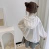 Breathable Girls Sun Jacket Sheer Look Hooded Jacket Children Outerwear  Summer Outings