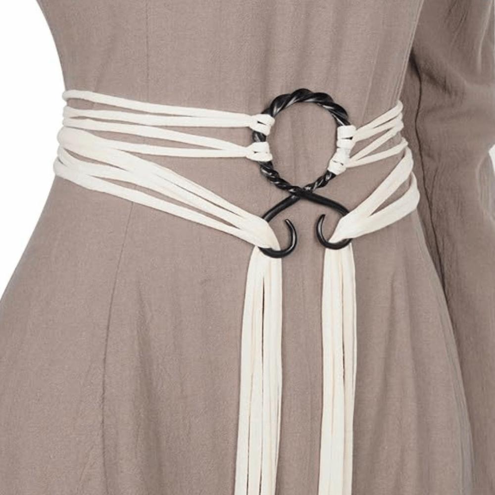 Adjustable Long Rope Chain Belt Braided Decorative Belt Fashion Waist Cinch  Medieval
