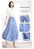2026 Neuer Stil Damen Chiffon High-Waist Weitbeinige Cropped Hose: Fließender, Drapierter Rockstil, Sommerfertig.