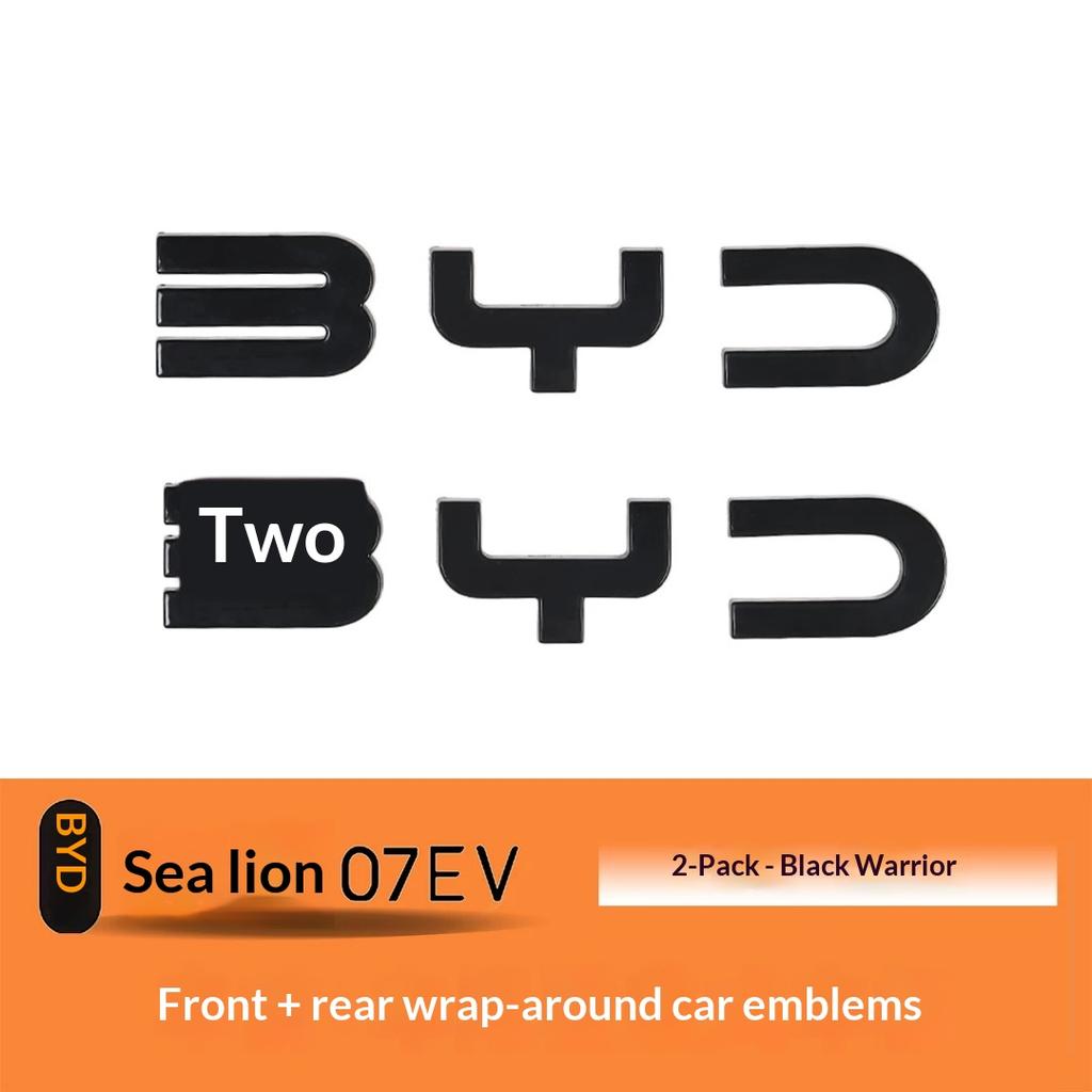 Pro BYD SeaLion 07 EV Zčernalý znak na auto Přední znak Černý kryt Znak Samolepka Nevyžaduje demontáž