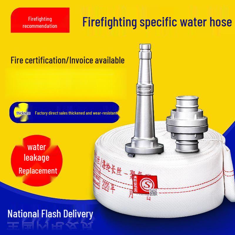 High Pressure 65ft Fire Hose & Hydrant Connector with Explosion-Proof Water Gun, 20/25m