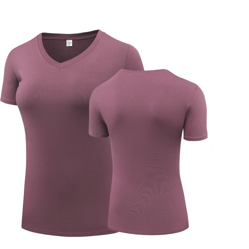 

Женские футболки для фитнеса, быстросохнущие эластичные спортивные блузки для йоги с короткими рукавами, колготки, топы для бега в тренажерном зале M ярко-розовый