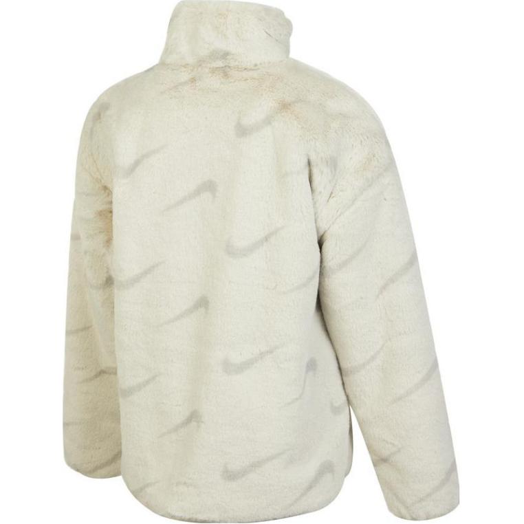 Nike Sportswear Big Kids' Faux Fur Jacket Light Bone Light Iron Ore DV3252-072