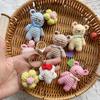Handmade DIY Finished Crochet Knitted Bear Pendant Kids Children Cute Gift Handcraft Bag Key Pendant