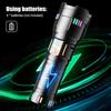 High Power LED Flashlight Zoomable Type-C Rechargeable Torch Lamp Long Range Ultra Powerful Flashlight Camping Lantern