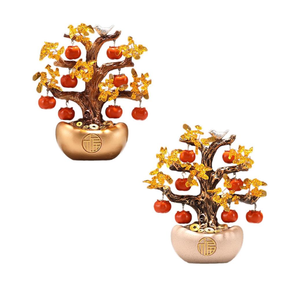Money Tree Statue Resin Practical Oriental Desktop Ornament Feng Shui Sculpture