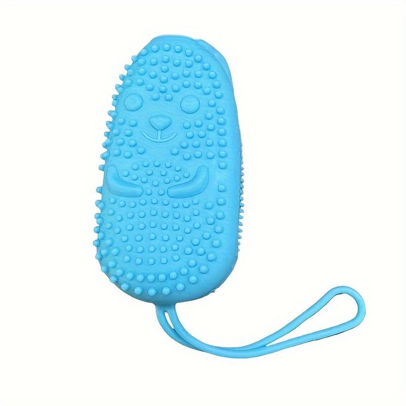 

1pc Double sided soft touch silicone shower brush - a gentle exfoliating agent used for refreshing skin and soft massage синий