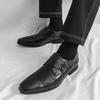 Men's British Pointed Leather Shoes Men's Young Gentlemen's Dress Buckle Small Leather Shoes Suit Shoes Tide Pair 2025