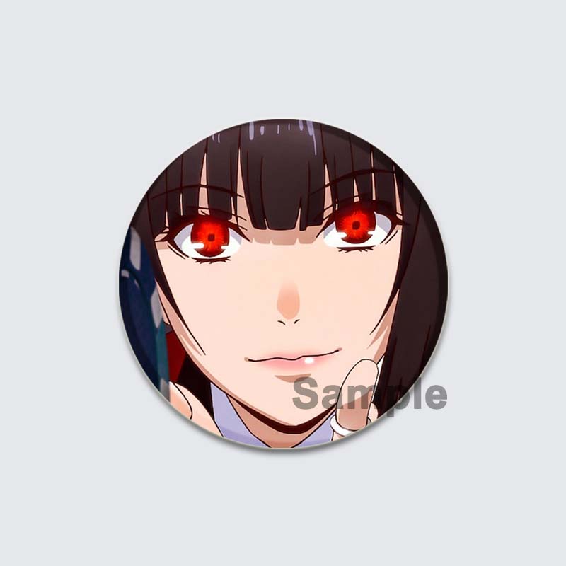 32/44/58mm Anime Kakegurui Brooch Handmade Pin Cartoon Figure Yumeko Jabami Badge Cartoon Cosplay Badge for Backpack Decor Jewelry Gifts