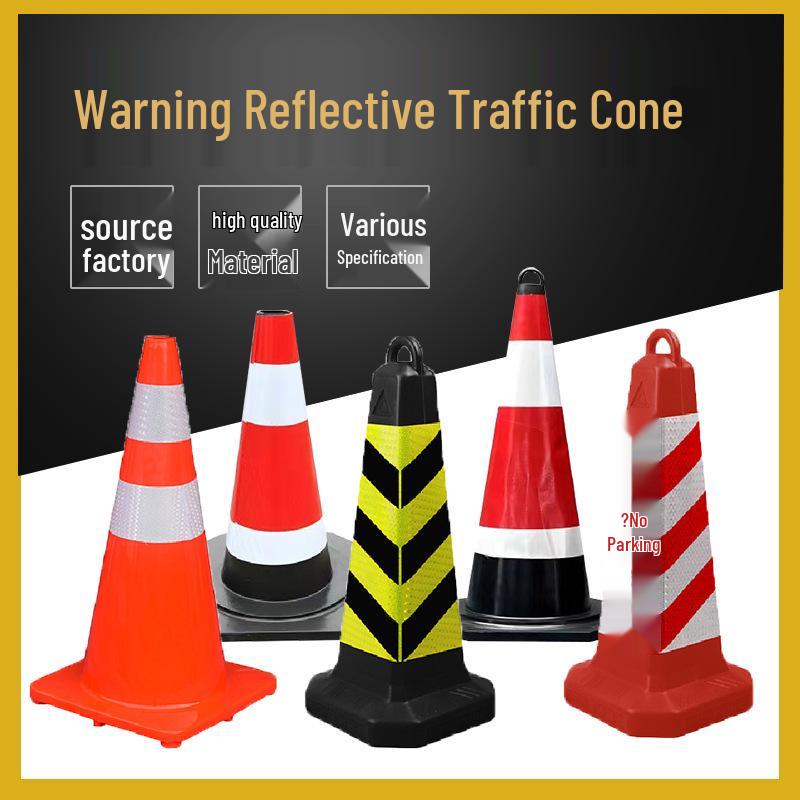 70cm Reflective PVC Traffic Cone with Lifting Ring - Safety Barrier